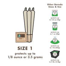 Load image into Gallery viewer, Size 1 Unwrapped 62% Relative Humidity pack for 1/8oz or 3.5g capacity