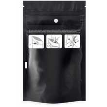 Load image into Gallery viewer, Black Fully Recyclable Child Resistant Pouch 3.5g or 1/8oz capacity

